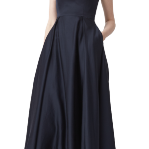 GODIVA PLEATED BUSTIER MAXI DRESS