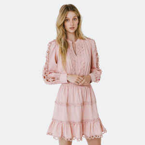 LACE TIM DETAIL DRESS