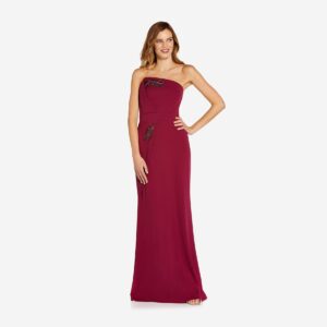 BEAD CREPE GOWN