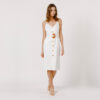 BELTED WHITE DRESS