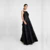 BLACK MIKADO GOWN
