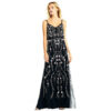 BLACK MULTI BEADED BLOUSON GOWN