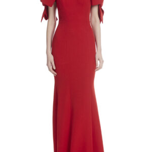 BOW DETAIL OFF SHOULDER GOWN