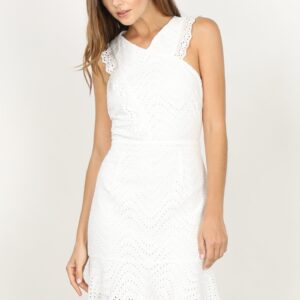 CHANTAL WOVEN EYELET DRESS