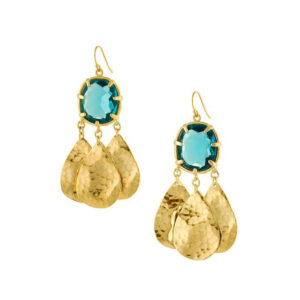 CRYSTAL STONE HOOK EARRINGS