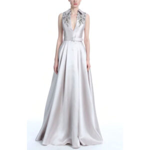 EMB HALTER GOWN