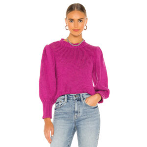 GABBIE 3/4  PUFF SLEEVE SWEATER