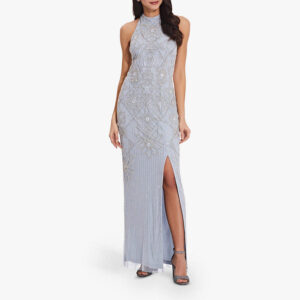 GLACIER BEADED COLUMN GOWN