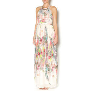 HALTER FLORAL MAXI DRESS