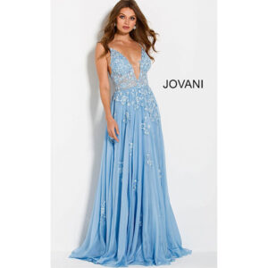 FLORAL EMBROIDERED WITH PLUNGING NECKLIN