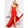 STRAPLESS LEG SLIT ILLUSION GOWN