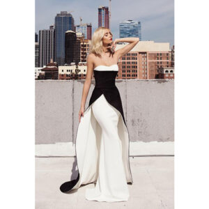 LONG DRESS BLACK WHITE