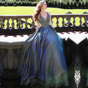 METALLIC IRRIDESCENT GOWN