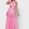 PLEATED PINK GOWN