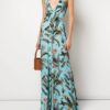 TROPICAL HALTER MAXI DRESS