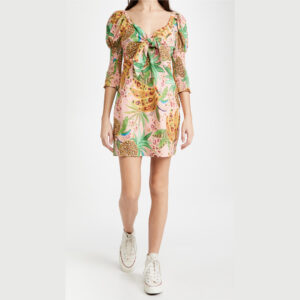 PINK MIXED FRUITS MINI DRESS