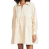 POPLIN MINI DRESS WITH PUFFED SLEEVES
