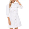 PUFFED SLEEVE MINI DRESS