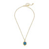 SQUARE BLUE STONE NECKLACE