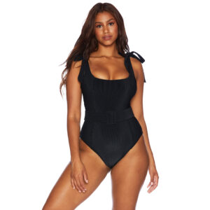 SYDNEY BELTED 1PC BLACK