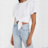 TIED FRONT CROPPED TOP