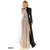 TWO TONE SHIMMER LONG SLEEVEHIGH SLIT GO