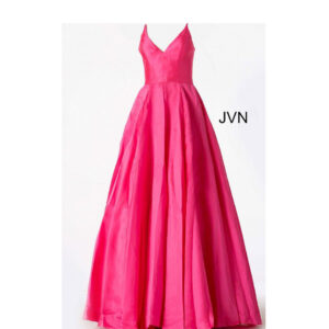 V SPAGH STRAP BALL GOWN