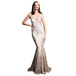 WHITE GOLD GOWN